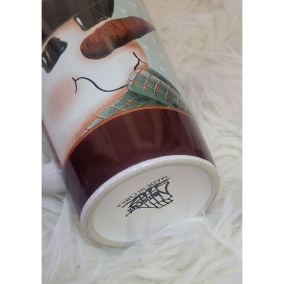 NANTUCKET TALL CHRISTMAS/SNOWMAN COFFEE MUG HOLDS 20 OZ TO THE RIM 6" TALL - Picture 3 of 8